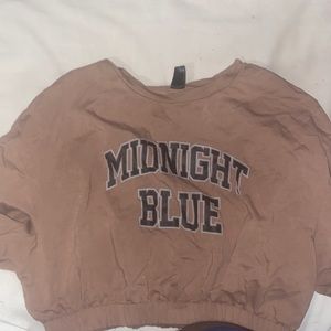 Tanned cropped top with elastic bottom